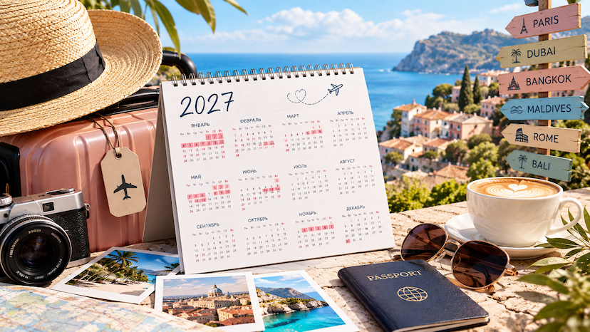 📅 Планируем путешествия на 2027 год: когда будут длинные выходные