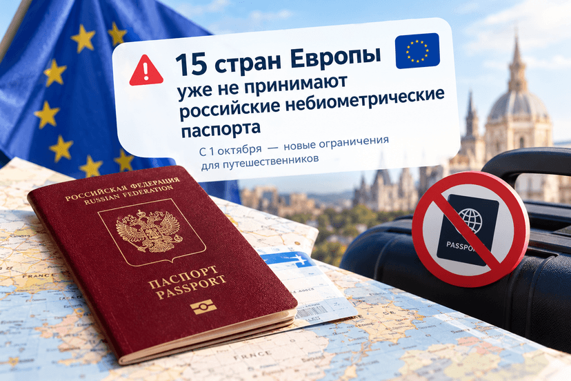 15 стран Европы больше не признают российские небиометрические загранпаспорта